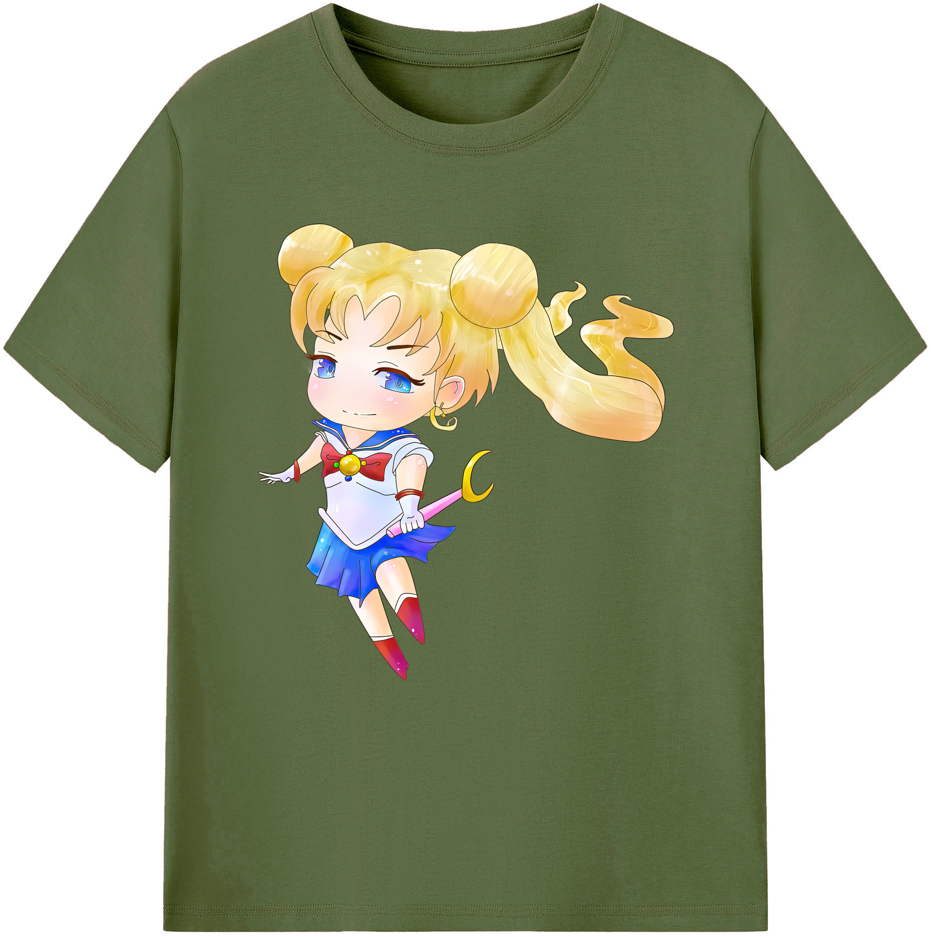 （画像用） 美少女戦士セーラームーン 愛野 美奈子 あいの みなこ Sailor Moon Aino Minako 綿100％半袖Tシャツ（フロントプリント）